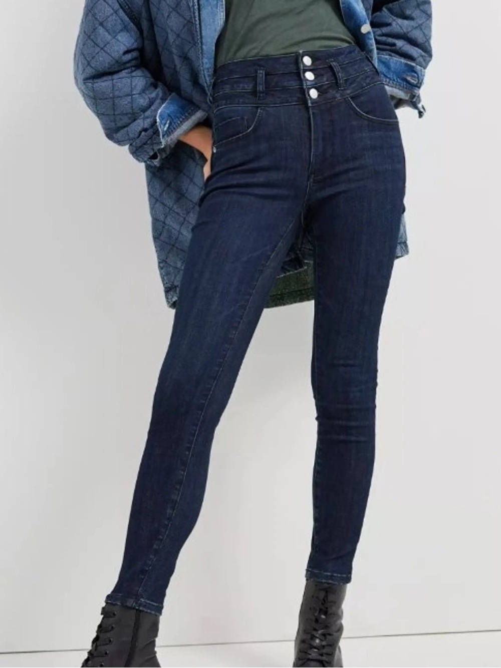 Anthropologie Pilcro High Rise Skinny‎ Jeans Dark Wash-Size 31